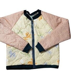 Floral Patterned Men's Puffer Jacket
